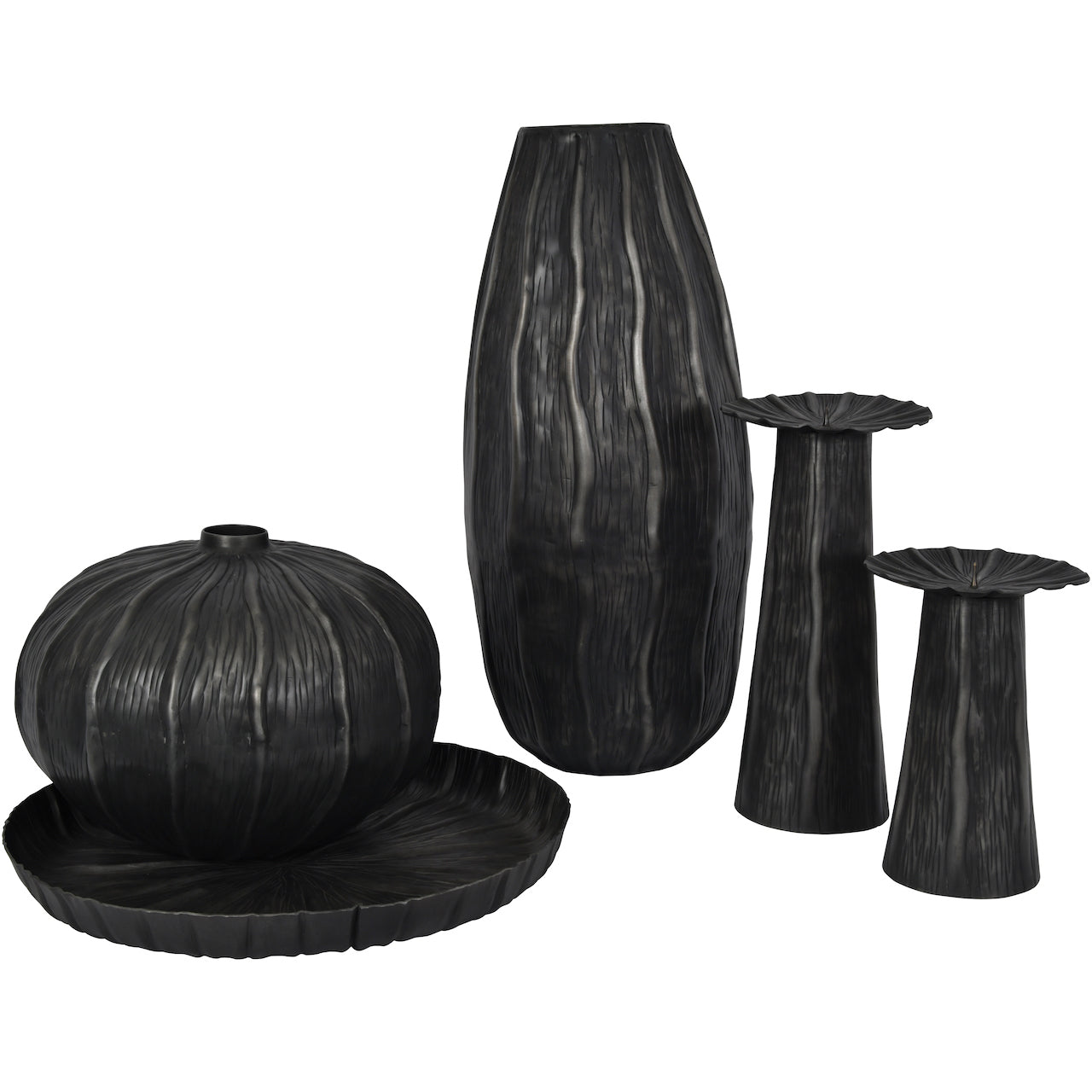 Pelham Matte Black Textured Platter